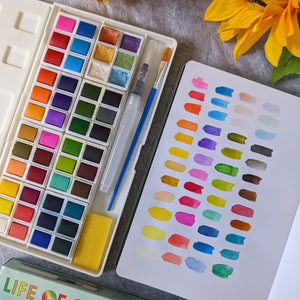 Life Of Colour - Portable Watercolour Set - 48 Vibrant Colours