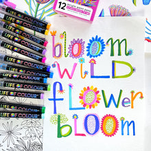 Load image into Gallery viewer, Life Of Colour - Wildflowers Brush Tip Acrylic Paint Pens - Set of 12
