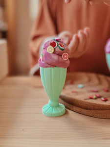 Beadie Bug Play - Ice-cream Shop Single Scoop Kit with Mint Sundae Cups