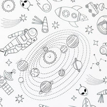 Load image into Gallery viewer, Colour Me Kids - In the Stars - Washable, Reusable Colouring In Tablecloth Set - PREORDER DUE MID NOVEMBER
