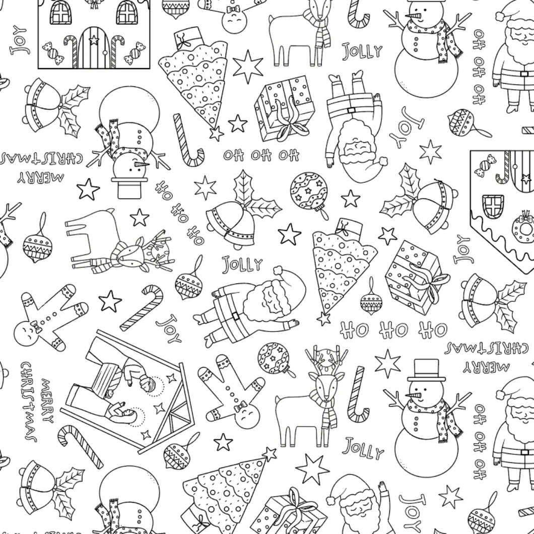 Colour Me Kids - Merry Magic - Washable, Reusable Colouring In Tablecloth Set - PREORDER DUE MID NOVEMBER