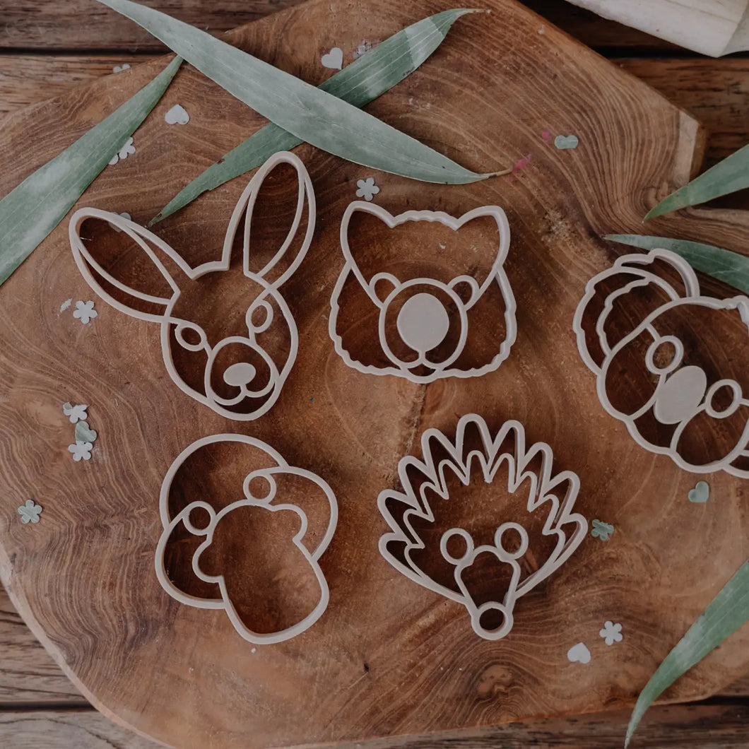 Kinfolk Pantry - Aussie Animal Face Playdough Eco Cutter Set '