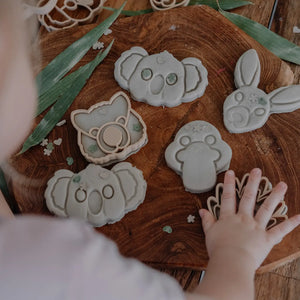 Kinfolk Pantry - Aussie Animal Face Playdough Eco Cutter Set '