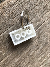 Load image into Gallery viewer, B3D - Fancy Block Keyring White
