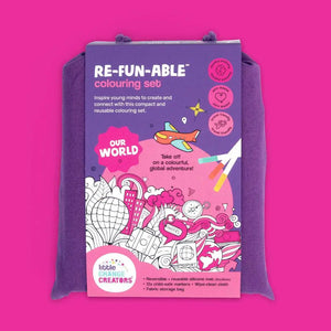 Little Change Creators - Our World | Re-Fun-Able™ Colour-in Placemat For Kids