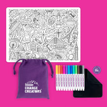 Load image into Gallery viewer, Little Change Creators - Our World | Re-Fun-Able™ Colour-in Placemat For Kids
