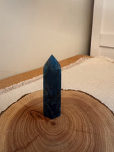 Load image into Gallery viewer, Moon Rituals - Natural Blue Apatite Tower | Crystal Point for Motivation, Focus &amp; Manifestation
