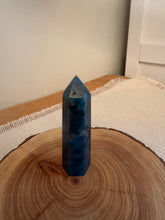 Load image into Gallery viewer, Moon Rituals - Natural Blue Apatite Tower | Crystal Point for Motivation, Focus &amp; Manifestation
