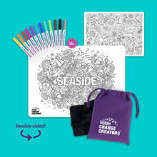 Load image into Gallery viewer, Little Change Creators - Seaside Re-Fun-Able™ Children&#39;s Colouring Set
