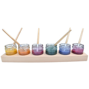 Eco Art and Craft - Timber Paint Holder Set (Includes 6 Jars)