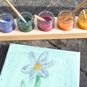Eco Art and Craft - Timber Paint Holder Set (Includes 6 Jars)