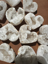 Load image into Gallery viewer, Moon Rituals - Agate Heart with natural druzy cave (4cm). Grounding, calming and protective—perfect gift for altar décor, meditation. christmas crystal gift.
