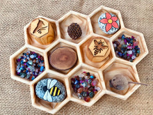 Load image into Gallery viewer, Beadie Bug Play - Wooden Honeycomb Trinket Tray
