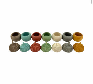 Papoose - Mini Earth Acorn Pots 7 Pieces