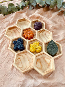 Beadie Bug Play - Wooden Honeycomb Trinket Tray