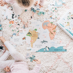 Mindful and Co. Kids - World Map Floor Puzzle