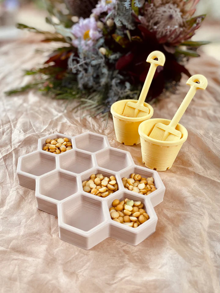 Beadie Bug Play - Honeycomb Trinket Tray Medium - Neutral