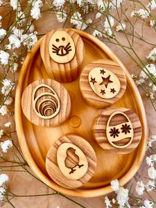 Beadie Bug Play - Easter Wooden Stamps - Eggs