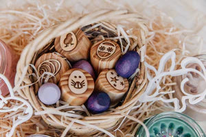 Beadie Bug Play - Easter Wooden Stamps - Eggs