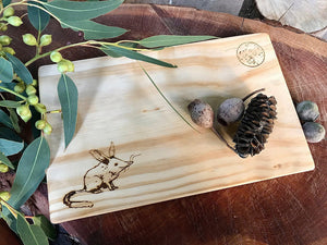 Beadie Bug Play - Wooden Playdough Board - Bilby & Moon